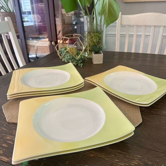 Villeroy & Boch New Wave‎ Lagoon 7 Piece Salad/ Dinner/ Lunch Plate Porcelain - Picture 2 of 7